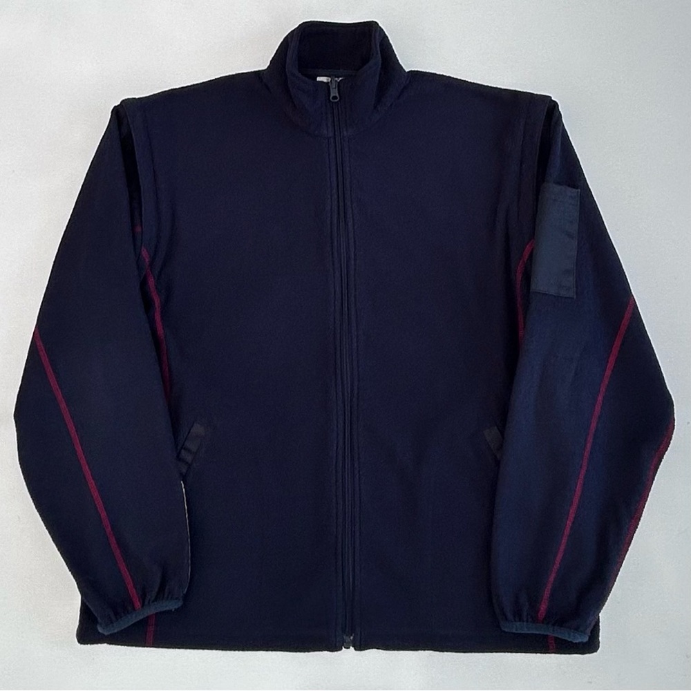 Vintage Ikea Staff Navy Blue Fleece Sweatshirt & Vest Size Men’s Large 2 In 1
